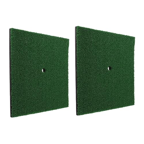 Abaodam 2pcs Golf Practice Mat Artificial Turf Hitting Rug for Indoor Training Golfing Practice Surface for Beginners and Home Use
