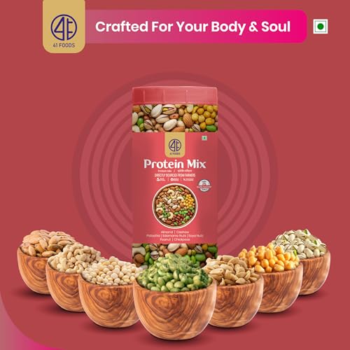 Image of 41 Foods Premium Protein Mix | Consists of Edamame, Almonds, Cashews, Peanuts & Pistachios | 100g
