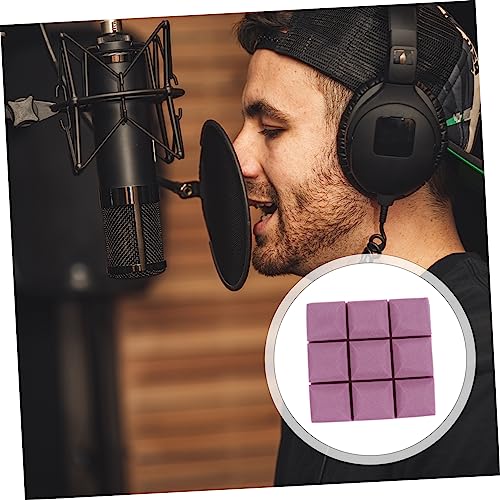 12 piezas de paneles de espuma acústica violeta para paredes y techos miniatura 5