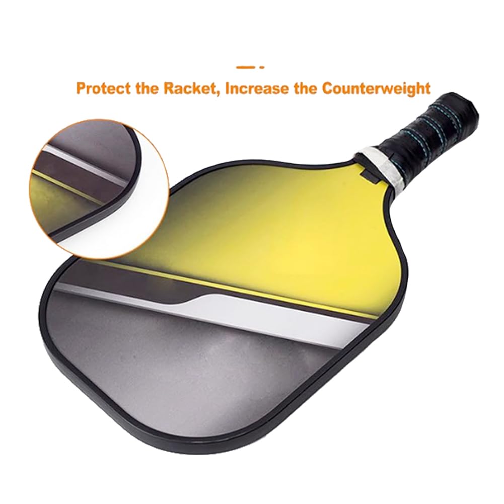 Pickleball - Protector de borde de remo de pickleball para reparar tu pala a nueva y puede ser un paquete de dos cintas de protección, una negra y una blanca