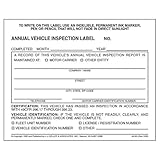 Annual Vehicle Inspection Label 30-pk. - 2-Ply, Vinyl with Mylar Laminate, 5