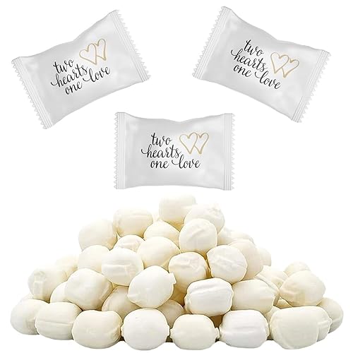 Valentine Two Hearts One Love - Mantequilla de boda, caramelos de menta, menta después de la cena, caramelo de menta y mantequilla, sin grasa,