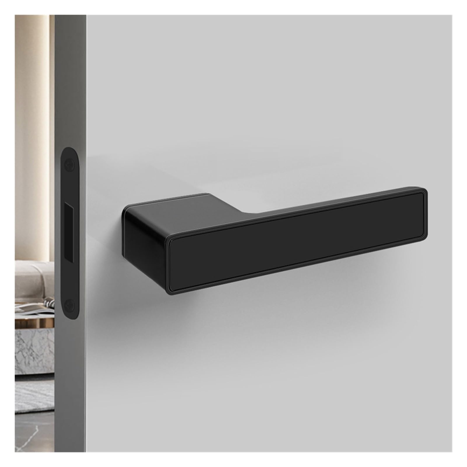 Serrure de porte invisible pour salle secrète et cloison minimaliste bois