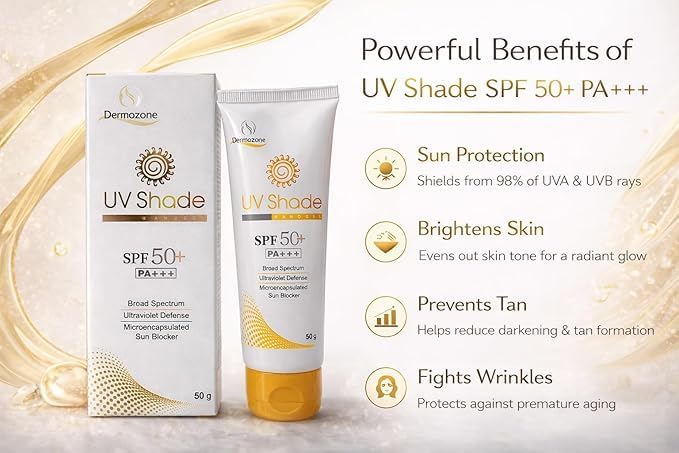 Image of Uvshade SPF 50+ PA+++, Broad Spectrum Sunscreen, Microencapsulated Sun Blocker, 50g