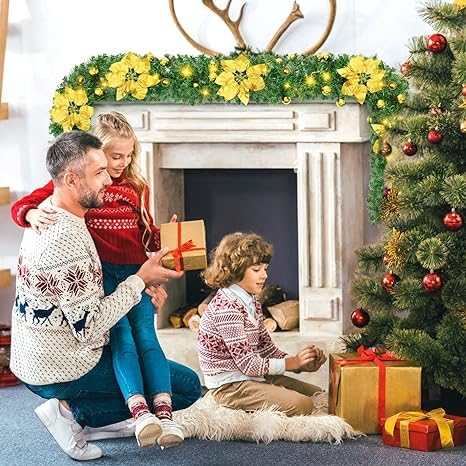 Ghirlanda Natalizia CHOIGN Con Luci LED - 2.7M Decorazione Per Casa, Porta E Camino - Foto 5