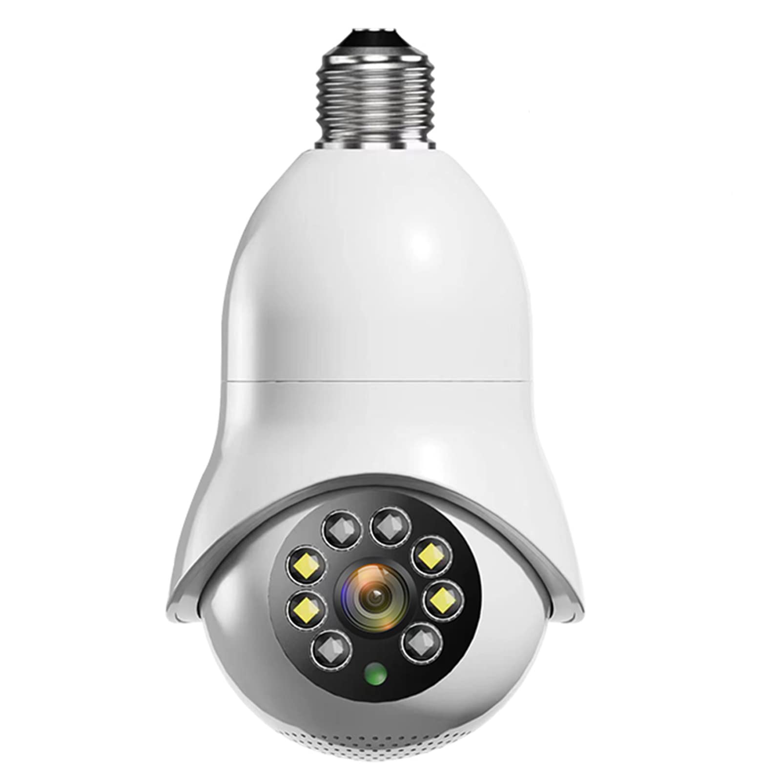Caméra De Sécurité À Ampoule, 360° E27 Caméra De Surveillance sans Fil Ampoule 1080P 5G WiFi Vision Nocturne Suivi Humain Automatique Moniteur De Sécurité Audio Bidirectionnel,64g