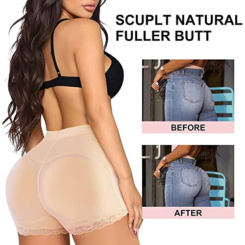 AOSBOEI Women Butt Lifter Panties Padded Shapewear Hip Enhancer Pads Shorts Seamless Underwear Tummy Control Boyshorts3
