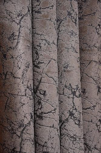 Image of Window Curtain 5 Feet Long for Living Room - Window Curtain Set of 1 Pcs Panel, Velvet Curtain Blackout & Stylish Parda for Home Decor & Office Brown Colour