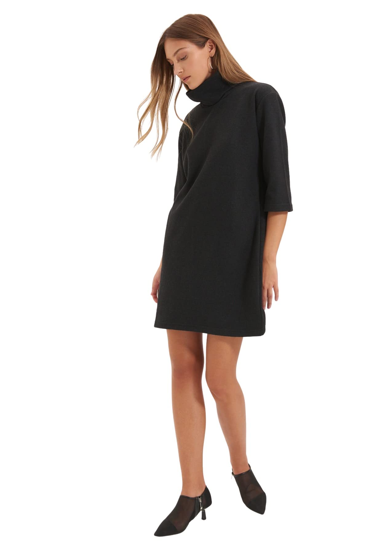 Trendyol Women Mini Shift Relaxed fit Knitted Dress