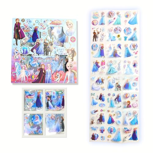 Image of Snow Princess Kawaii Self Adhesive Stickers -96 Sheets Cute Washi for Project, Snowy Wonderland Girls 400+ Stickers Set, Scrapbooking, DIY Arts Crafts (Assorted Design) 18 * 18cm, PVC