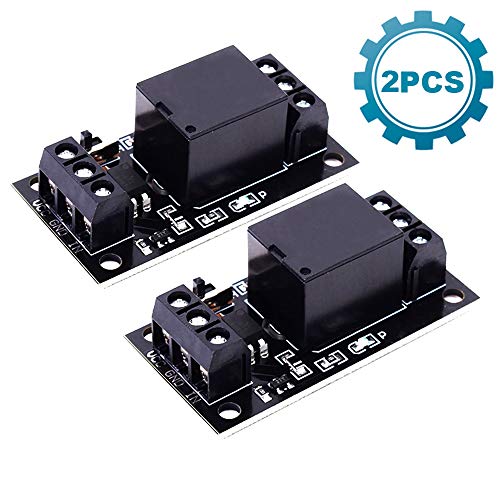 ICStation 1CH DC 3V 3.3V Relay Power Switch Module with Optocoupler High Level Trigger for ESP8266 Development Board Arduino(Pack of 2)