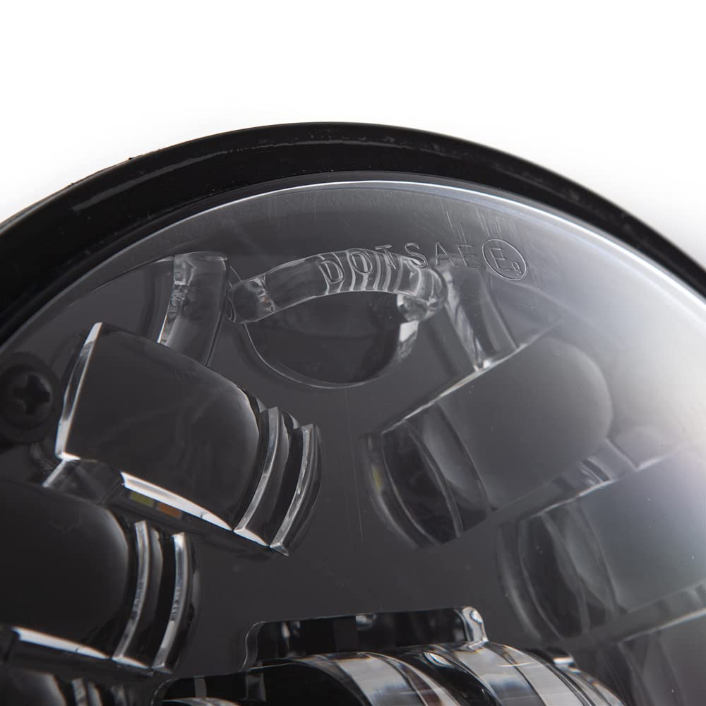 Phare Moto LED APEBAZY 5.75 Pouces - Oeil D'ange, 40W, 6000K, étanche IP67, Universel Pour Harley Et Autres
