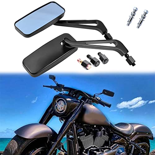 Black Motorcycle Side View Mirrors For Harley Davidson Sportster 883 1200 Street Glide #TOP22