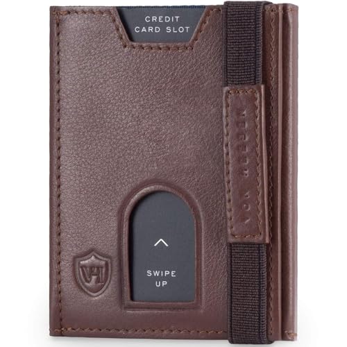 Image of Veltman Leather Wallets for Men Leather Original Purses for Men RFID Wallet Wallet Gents (Modern, Dark Brown)