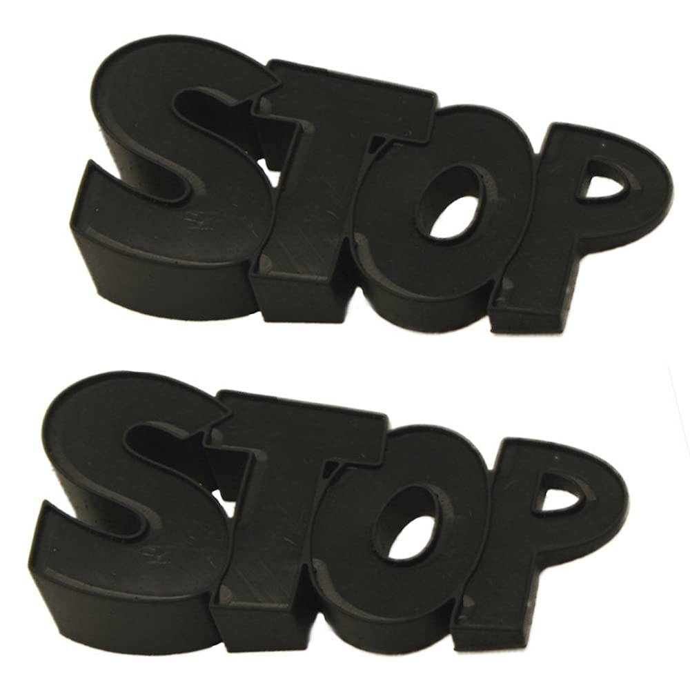 ANCLLO 2 Pack Door Stopper Decorative Doorstop Wedge Cute Door Stopper Rubber Black Door Stop Non-Slippery for Home School Office