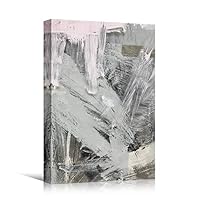 Canvas Wall Art Dried Brushstrokes Abstract Colorful Contemporary Hallway Mixed Media Multicolor Patterns - 12x18 inches