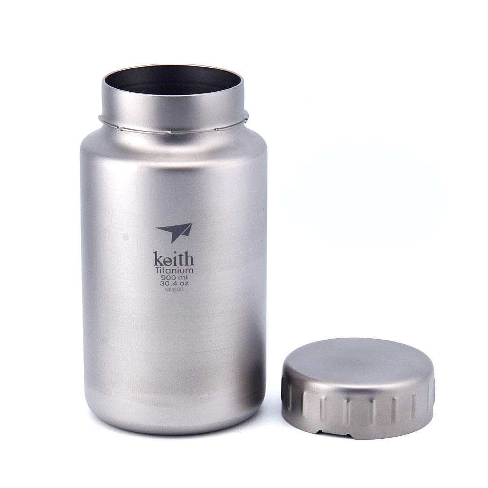 Keith 0.9L / 1.2L Titan Wasserflasche Outdoor Sports Große Kapazität Weithalsflasche mit Deckel Radfahren Trinkflasche …