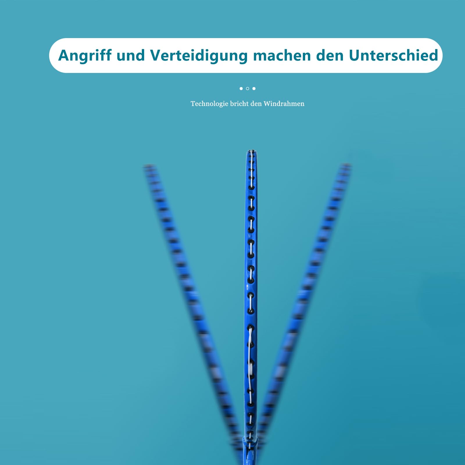 2 Stück Badminton Set Carbon Profi Badmintonschläger Leichtgewicht | Für Anfänger geeignet, Mit Tragetasche