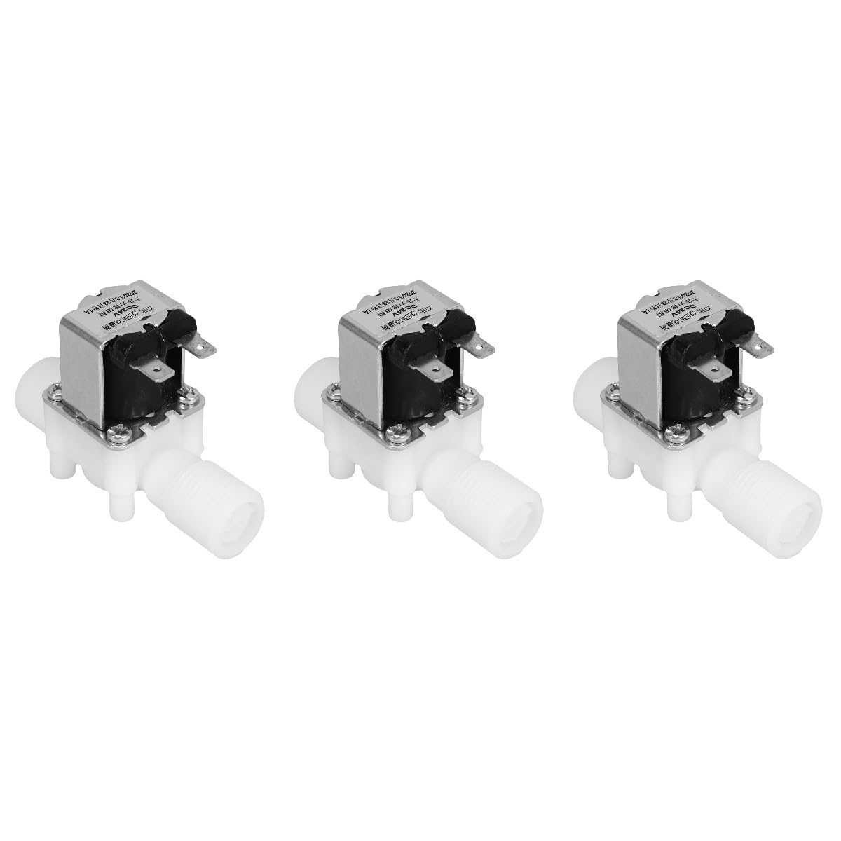 SOLUSTRE 3 Piezas La válvula electromagnética electroválvula de agua válvula solenoide para uso industrial válvulas solenoides para agua válvula solenoide 24v electroválvula de riego PBT，