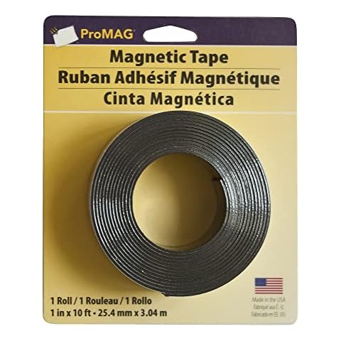 Magnum Magnetics-Corporation ProMAG 1 x 10 Feet Magnetic Tape (AFG-12345-PGY), Black Cover
