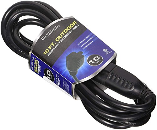 Epicord 16/3 Extension Cord Outdoor/Indoor Extension Cord (10 Ft) Black Heavy Duty Extension Cord(Black) #TOP30