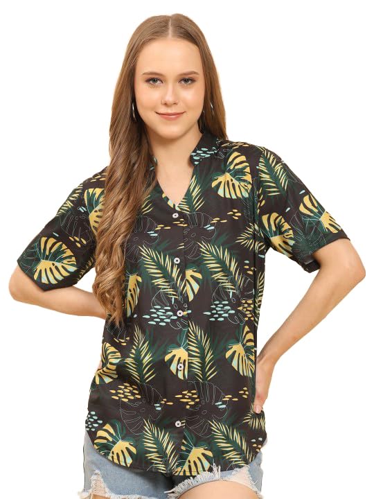 Image of Trendy Queen Women's Printed Straight Mandarin Neck Shirt for Women's | Tops for Woman Shirts | Shirt for Women Stylish Western (SD778 S)