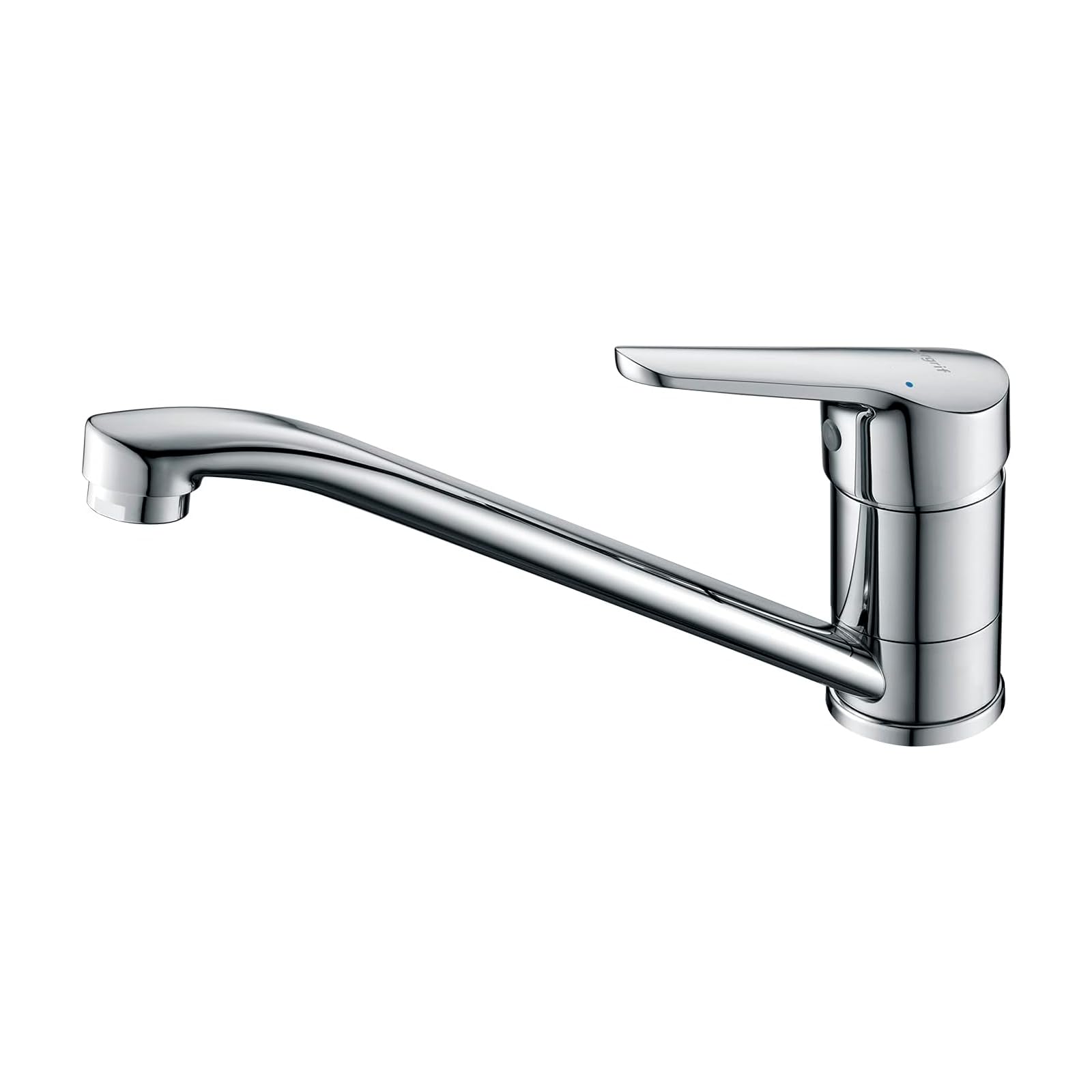 Ibergrif Mitigeur d'Evier Robinet Cuisine Monocommande Orientable 360° Laiton Chromé Argent