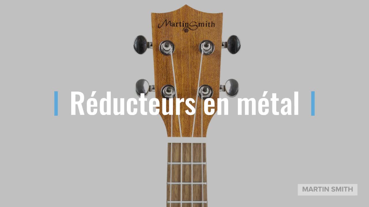 Ukulélé Soprano Martin Smith Premium - Avec Accordeur, Sac Rembourré & Cordes Aquila | Ideal Débutants