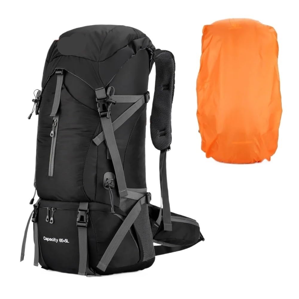 Nylonowy plecak kempingowy 70 l torba podróżna z osłoną przeciwdeszczową outdoorowy plecak turystyczny plecak alpinistyczny mężczyźni torby na ramię bagaż