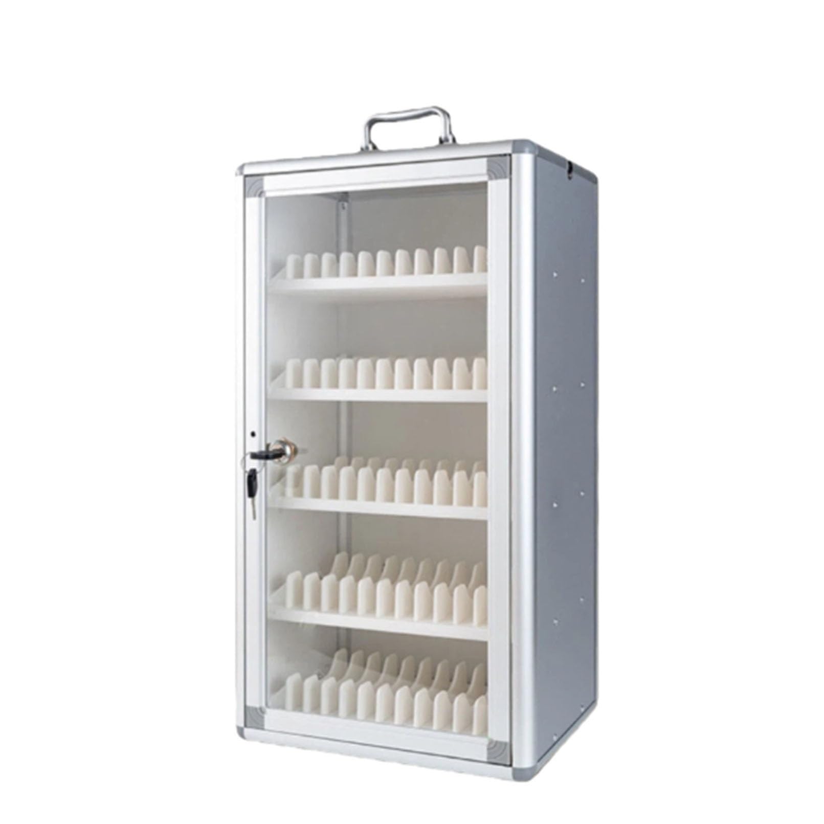 BHGFYXBS Classroom Cell Phone Locker 12 Slot Aluminum Alloy Sto Cabinet With Handle For Office & Gym Secure Phone Lock Box For Students And Employees,60 Slots,60 Slots