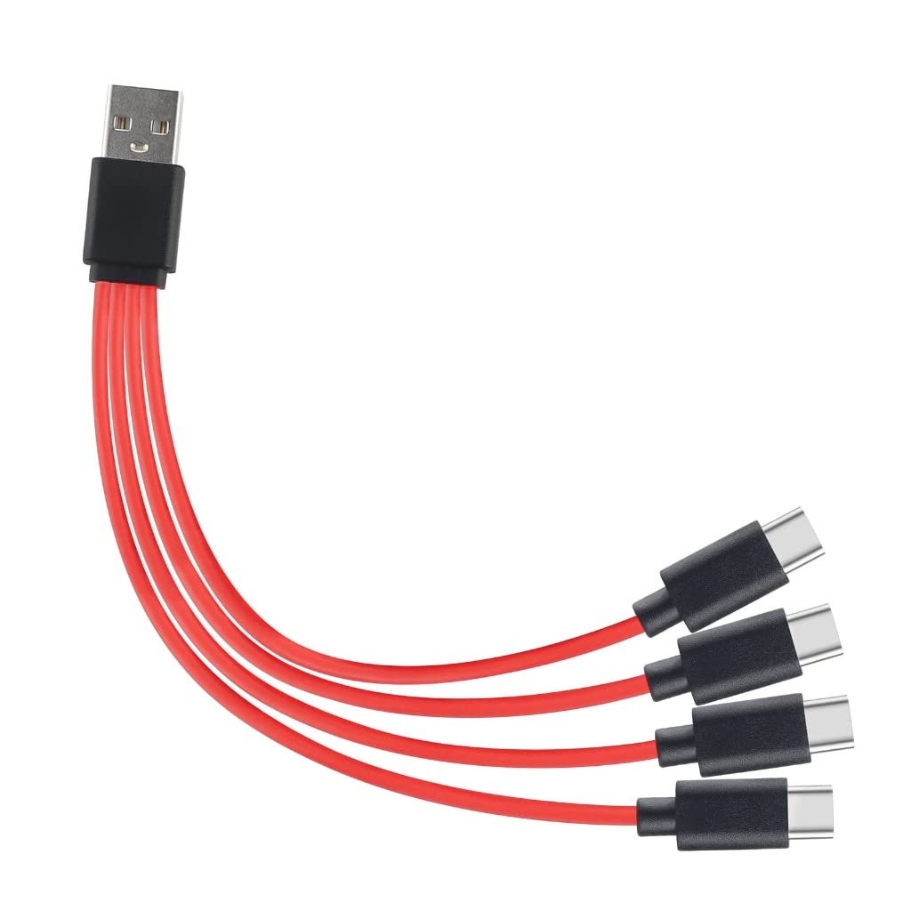 4 in 1 Type-C Splitter Convert Cable Compatible for Phone Laptop Tablet Cord Wire Fast-Charging Adapter Charger Cord