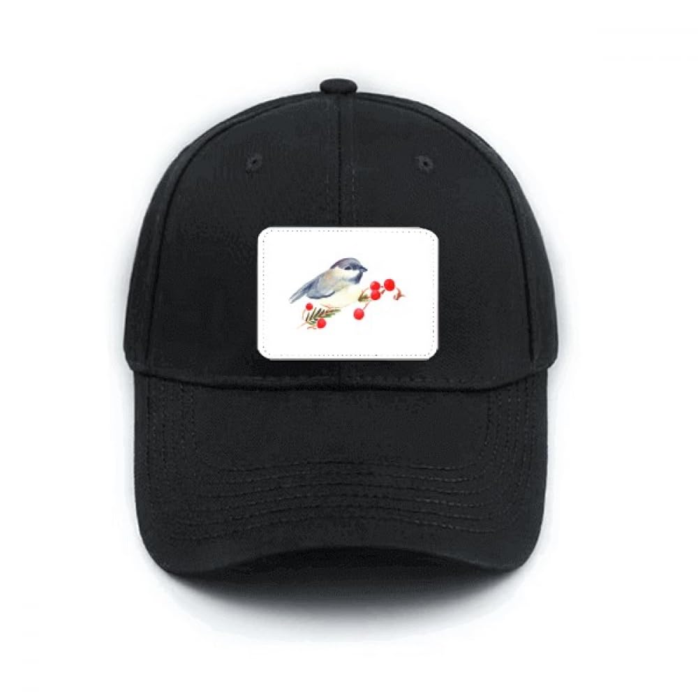 Casquette de baseball noire classique brodée tête grise en coton durable - 4