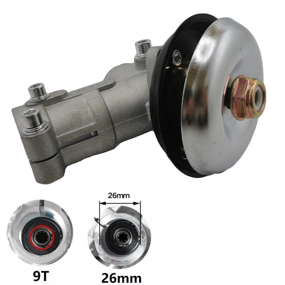 Caja de engranajes de recambio Caja de cambios con cabezal palanca for cortacésped césped y jardín, 26mm, 28mm, 7T, 9T, apto for accesorio pieza desbrozadora | 26mm 9teeth