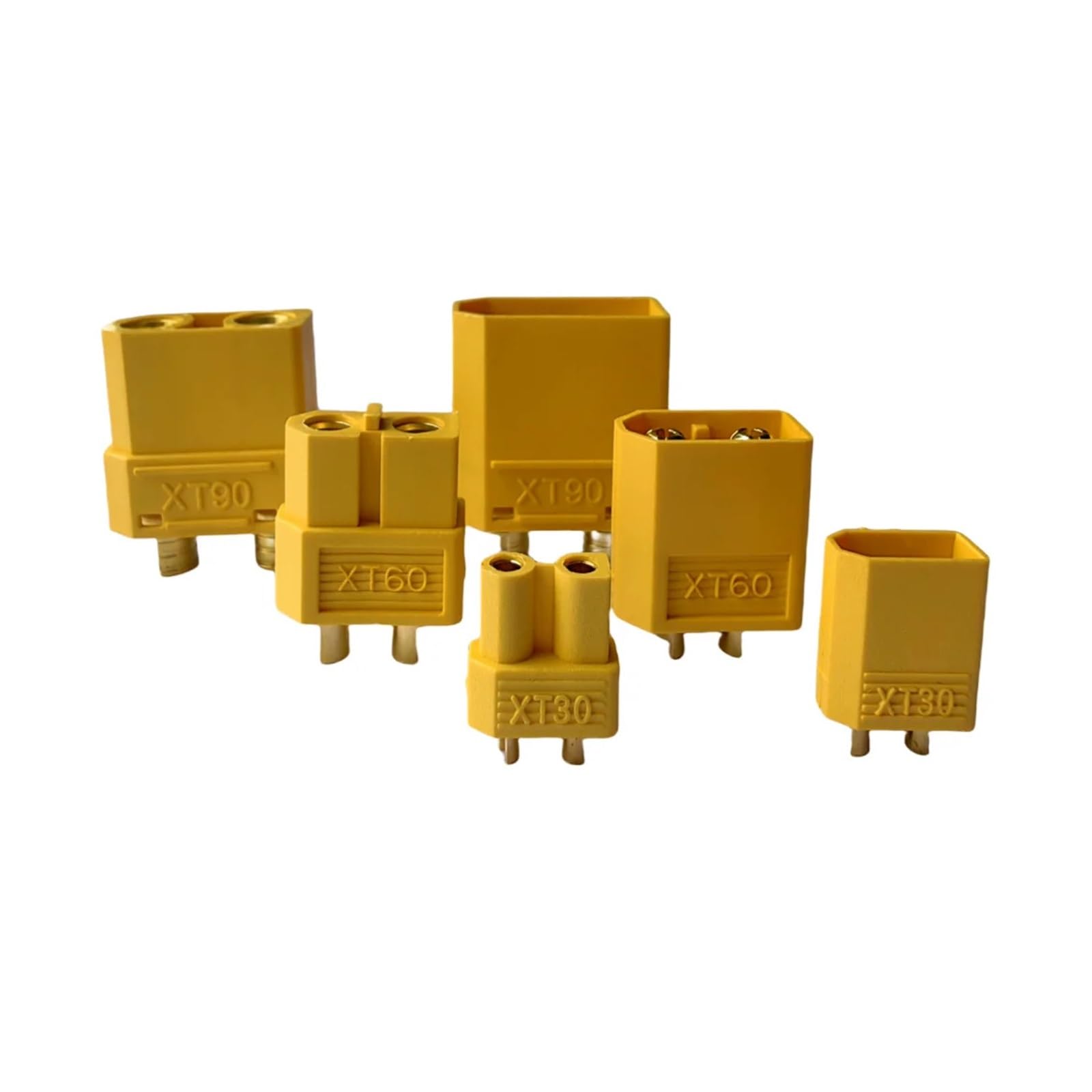 XT-Serie XT30 XT60 XT90 Stecker-/Buchsen-Stecker, Schweißklemme, Anzug für RC-Lipo-Batterien, wasserdicht, HCHDTT (XT90 männlich, weiblich, 50 Paar)