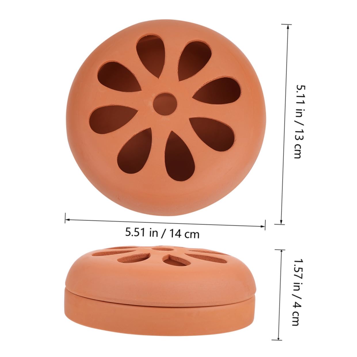 Porta Zampirone in Ceramica Marrone Coperchio e Design Traforato, Piatto Protettivo per Casa e Ufficio Contro le Zanzare