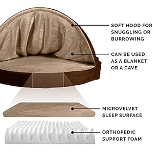 Furhaven-35-Round-Orthopedic-Dog-Bed-for-LargeMedium-Dogs-w-Removable-Washable-Cover-For-Dogs-Up-to-50-lbs-Microvelvet-Snuggery-Espresso-35-inch - Cucciolini Doodles   Furhaven-35-Round-Orthopedic-Dog-Bed-for-LargeMedium-Dogs-w-Removable-Washable-Cover-For-Dogs-Up-to-50-lbs-Microvelvet-Snuggery-Espresso-35-inch