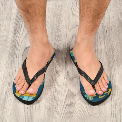 Womens Flip Flops Carton Bulldozer VehicleNon-Slip Casual Beach Slippers Rubber Sandals214B27274