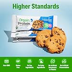 Orgain Organic Vegan Protein Bars, Chocolate Chip Cookie Dough - 10g Plant Based Protein, Low Calorie Healthy Snacks, No Lactose or Soy Ingredients, Gluten Free, Non-GMO - 1.41 Oz (Pack of 12) - Image 4