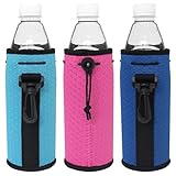 Xumbtvs Water Bottle Sleeves, 3 Pcs Neoprene Insulators Bottle Carrier Holder with Buckles, fits 16-18oz (Colorful2)