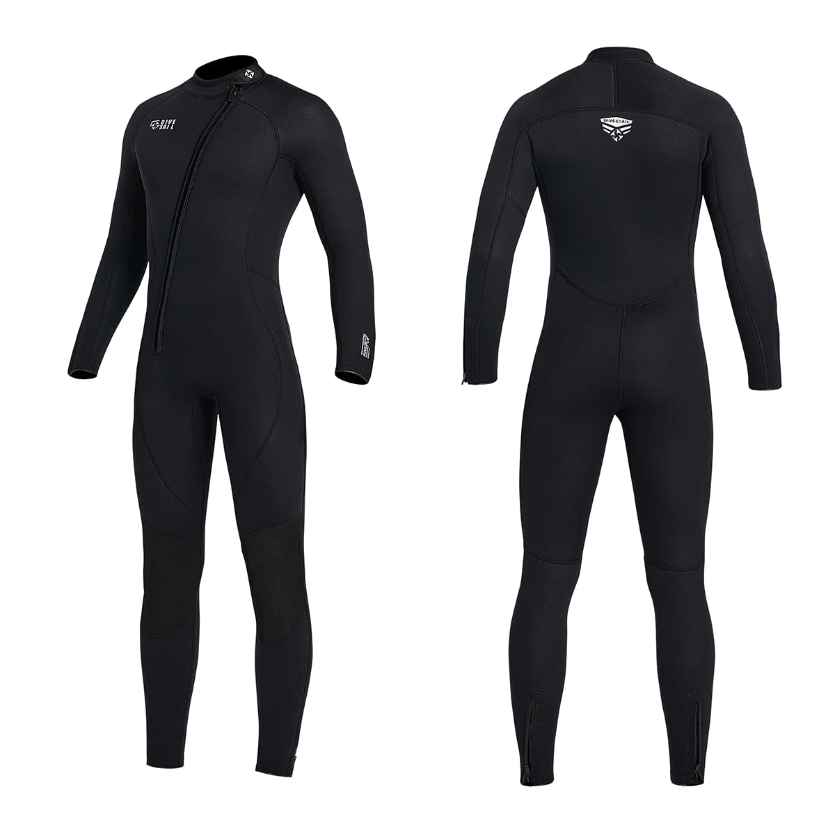 Joysummer 3 mm Neoprene Wetsuit - Men Women Youth Stretch Long Sleeve One-Piece Diving Skin Front Zip UPF50+ Swimwear for Scuba Surfing Swimming Snorkelling Water Sports