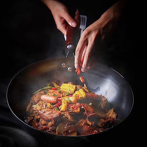 Wok de acero al carbono con tapa y superficie antiadherente miniatura 5