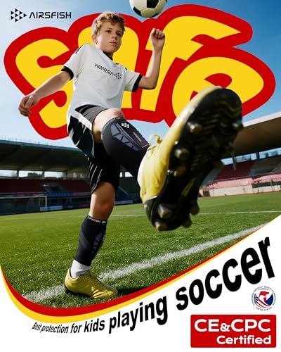 Soccer Shin Guards Kids Youth, Shin Protector for Boys Girls Men Women, Shin Pads Defender, Lightweight Calf Protective Gear, Breathable Canilleras de Futbol para Niños