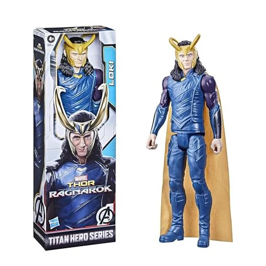 Marvel Avengers Titan Hero Series Collectible Loki Action Figure, Toy For Ages 4 and Up F2246, Black, 12-Inch