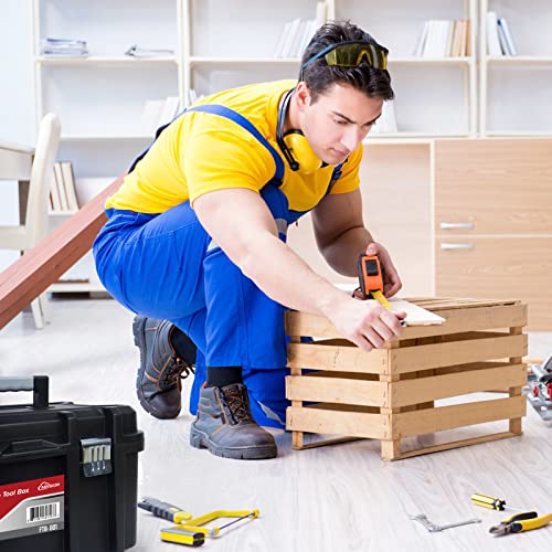 Mirsion 19-Inch Portable Tool Box, Large Tool Box Organizer With Removable Tray, Multipurpose Stackable Tool Box For Household, Craftsman And Garage, Black #TOP5