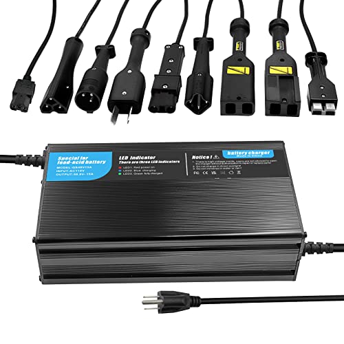 48V 15A Golf Cart Battery Charger Special for lead-acid batteries 3-pin triangle plug for EZGO RXV 604321 611218