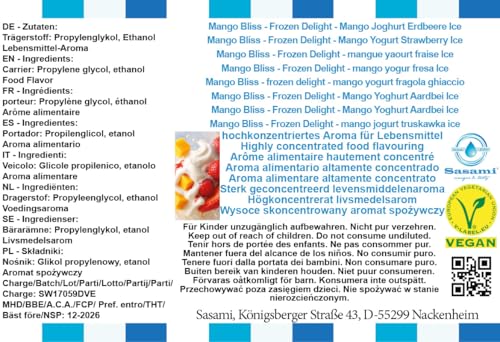 Mangue yaourt fraise arôme Mango Bliss Sasami 100ml