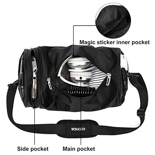 Sports Gym Bag for Men and Women Workout Bags Mens Gym Bag Black, Small
