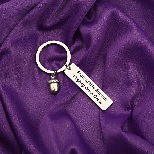 Zuo Bao Teacher Appreciation Gift from Little Acorns Mighty Oaks Grow Acorn Keychain Teachers Day Gift3