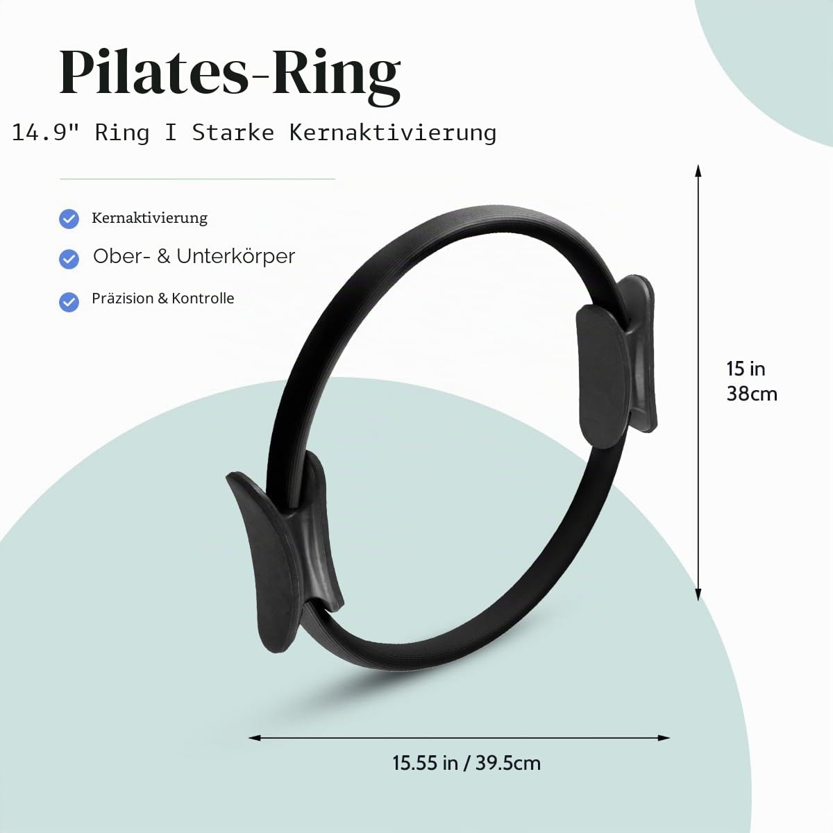 Pilates & Yoga Kit - Pilates Ring, Mini Ball, 3 Resistance Bands, Elastic Resistance - Fitness Accessories, Women/Men, Strengthening, Home Sports, Versatile Equipment All Levels
