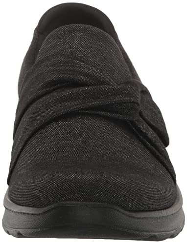 Image of BZees Womens Glimmer Slip-On Black Shimmer 9 M
